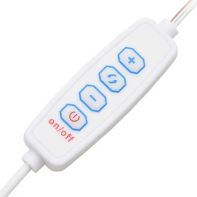 Toucador com luzes LED 60x40x140 cm preto