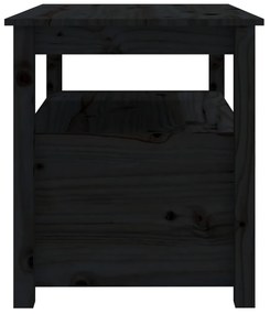 Mesa de centro 71x49x55 cm pinho maciço preto