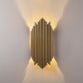 Candeeiro de Parede Kara – Dourado – 18 x 40 x 8 cm