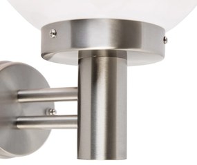 Candeeiro de parede exterior moderno em aço inoxidável IP44 - Sfera Moderno
