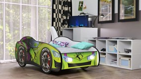 Cama Infantil Crianças C/ LEDs E Oferta Colchão Espuma Racing Car Herois 140 x 70 - HULK VERDE