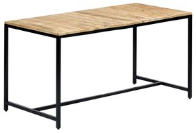 vidaXL Mesa de jantar 140x70x75 cm madeira de mangueira maciça áspera