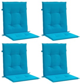 Almofadões lombares p/ cadeiras de jardim 4pcs oxford azul