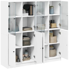 Estante c/ portas 136x37x142 cm derivados de madeira branco