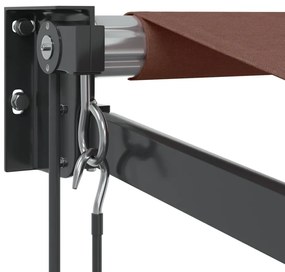 Toldo retrátil automático 400x300 cm castanho