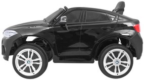 Carro elétrico para Crianças 12V BMW X6M Rodas de EVA, Assento de couro Preto Pintado