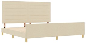 Cama de tecido creme vidaXL 200x200 cm