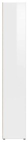 Armários CD 2 pcs 21x16x93,5cm contraplacado branco brilhante