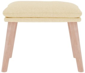 Apoio de pés 45x29,5x35 cm tecido cor creme