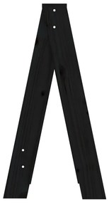Bancos 2 pcs 40x40x75 cm pinho maciço preto