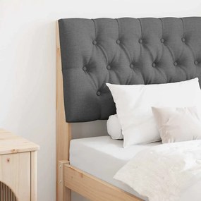 vidaXL Cabeceira estofada Cinza Escuro 80 cm