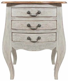 Mesa de cabeceira em madeira de mogno maciça 48x35x64 cm