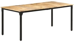 Mesa de jantar 180x90x76 cm madeira de mangueira áspera