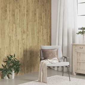 3189143 vidaXL Painel de parede c/ aspeto de madeira 4,12 m² PVC castanho