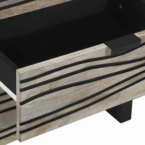 Mesas de cabeceira com gaveta Branco e Preto 50 x 33 x 60 cm