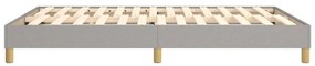 Estrutura de cama sem colchão 140x190 cm tecido cinzento-claro