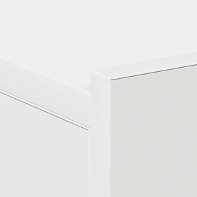 Mesas de cabeceira flutuantes 2 pcs derivados de madeira branco