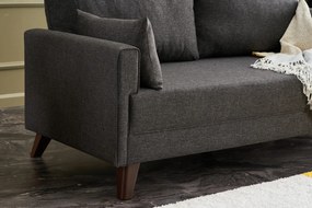 Sofá de 2 Lugares Bella – Antracite – 177 x 85 x 81 cm