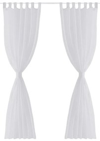 Cortinas brancas 2 peças 140 x 245 cm