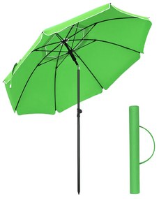 Guarda-sol Ø 180 cm com saco de transporte e proteção UV até UPF 50+ Verde