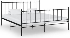 Estrutura de cama 200x200 cm metal preto