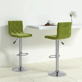 vidaXL Bancos de bar 2 pcs veludo verde-claro