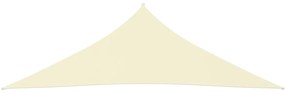 Para-sol estilo vela tecido oxford triangular 3x3x4,24 m creme