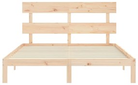 Cama sem colchão 160x200 cm madeira de pinho maciça