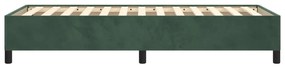 Estrutura de cama 90x200 cm veludo verde-escuro