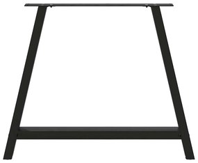 Pés para mesa de jantar em formato A, 2 peças, preto, 90x (72-73) cm,