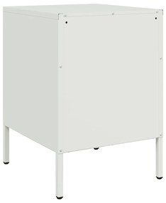 Mesa de cabeceira 36x39x50,5 cm aço branco