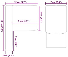 Arandelas de Parede Externas 2 pcs Aço Inoxidável Preto IP44