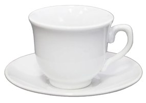 Chávena Café com Pires Branco 80ml 11cm Pack 6