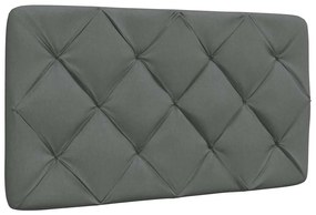 Cama com colchão 90x190 cm tecido cinzento-escuro