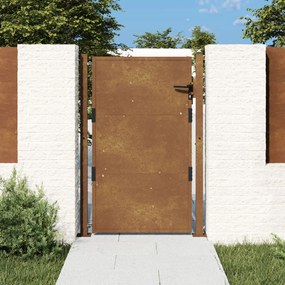 vidaXL Portão de jardim 100x150 cm Aço Corten