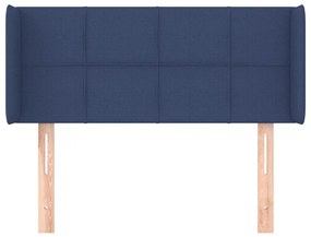 Cabeceira de cama c/ abas tecido 83x16x78/88 cm azul