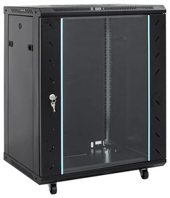 vidaXL Armário de Rede com armazenamento Preto 60 x 60 x 80 cm Aço