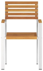Cadeiras de Jardim Empilháveis vidaXL 8 pcs 54.5x56x89 cm Madeira Acác