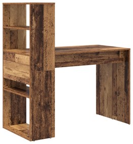 Secretária com Armazenamento Madeira Antiga 113x54x120 cm Madeira Enge