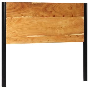 Cabeceira de cama 120 cm madeira de acácia maciça/ferro