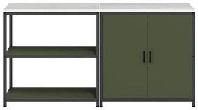 Conjunto de Armazenamento de Cozinha 2 pcs Verde Oliva