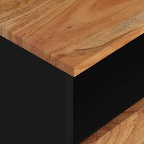 Mesa de cabeceira madeira de acácia maciça/derivados de madeira