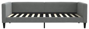 Sofá-cama 100x200 cm tecido cinzento-escuro
