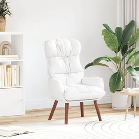Poltrona Relaxante vidaXL em Couro Sintético Branco