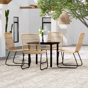 vidaXL 5 pcs conjunto de jantar para jardim cor de carvalho