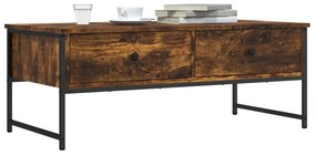 vidaXL Mesa de centro 101x49x39,5 cm derivados madeira carvalho fumado