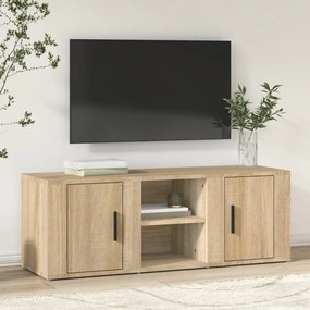 vidaXL Móvel p/ TV 100x31,5x35 cm derivados de madeira carvalho sonoma