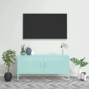 Móvel de TV aço 105x35x50 cm verde-hortelã