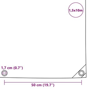 Lona 650 g/m² 1,5x10 m azul