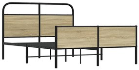Estrutura cama s/ colchão derivados de madeira carvalho sonoma